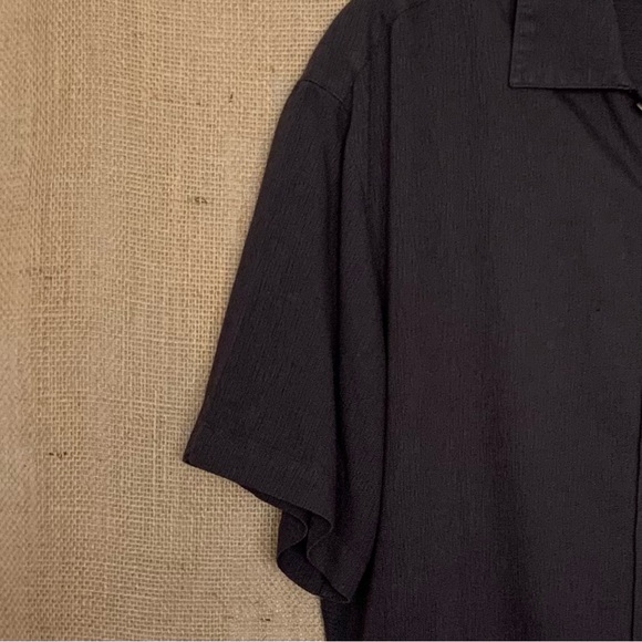 Batik Bay Men’s Black Short Sleeve Shirt Button Down Medium - Picture 3 of 4